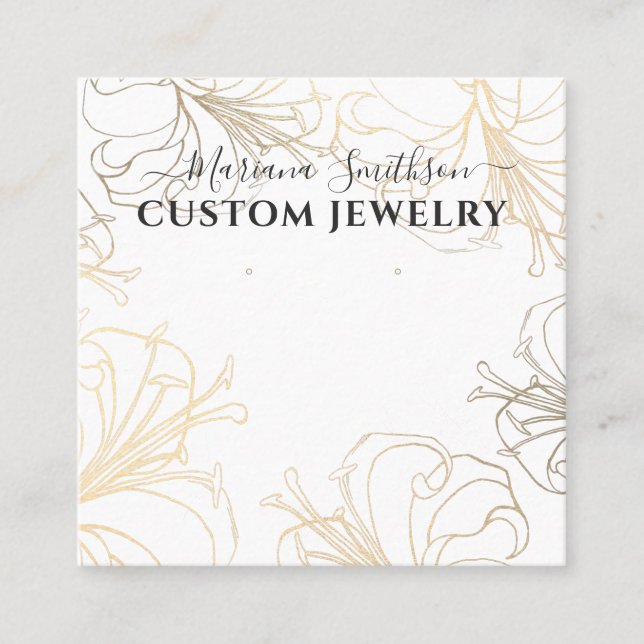 Tarjeta de presentación de grandes algas de oro bl (Anverso)