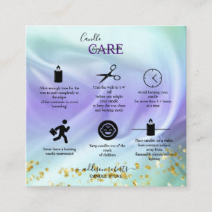Tarjeta de presentación de Green and Purple Candle