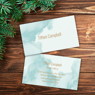 Tarjeta de presentación de Green Watercolor