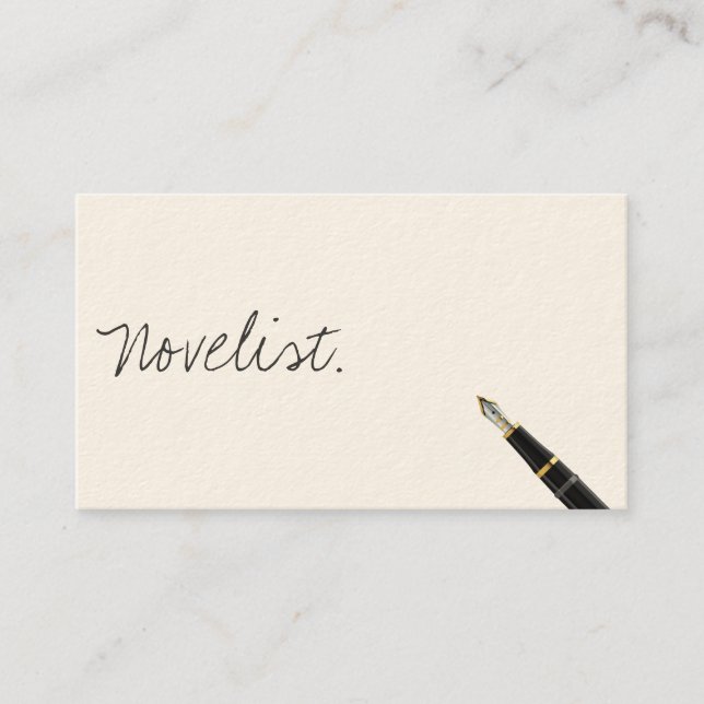 Tarjeta de presentación de guiones de escritura a  (Anverso)