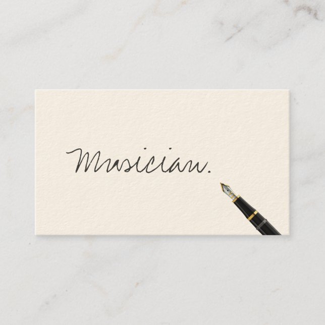 Tarjeta de presentación de guiones de escritura a  (Anverso)