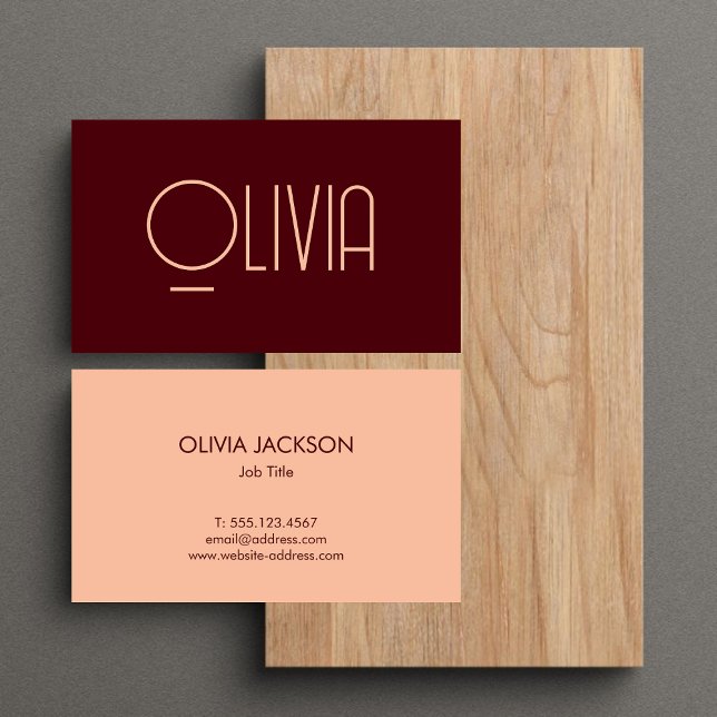 Tarjeta de presentación de guiones rosados y rojos (Subido por el creador)