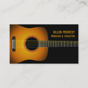Tarjeta de presentación de guitarra musical