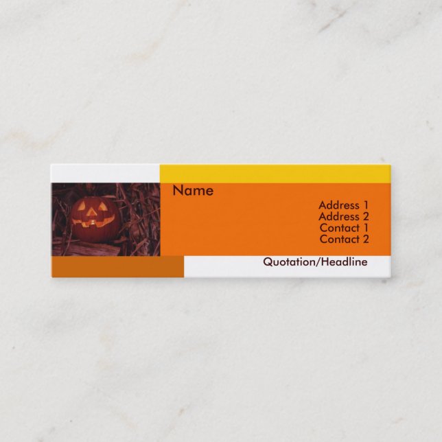Tarjeta de presentación de Halloween (Anverso)