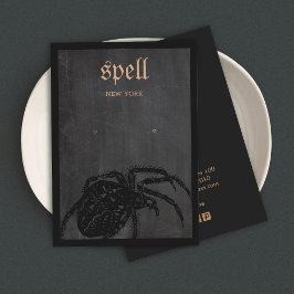 Tarjeta de presentación de halloween Theme Spider 