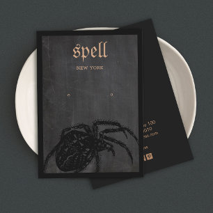Tarjeta de presentación de halloween Theme Spider 