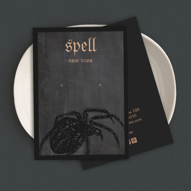 Tarjeta de presentación de halloween Theme Spider  (Subido por el creador)