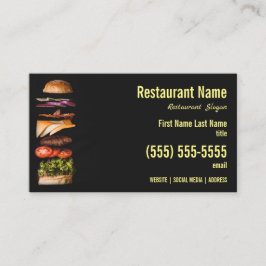 Tarjeta de presentación de hamburguesas