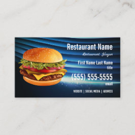 Tarjeta de presentación de hamburguesas