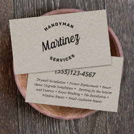 Tarjeta de presentación de Handyman Home Improveme