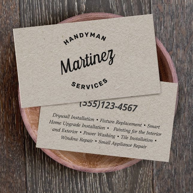 Tarjeta de presentación de Handyman Home Improveme (Subido por el creador)