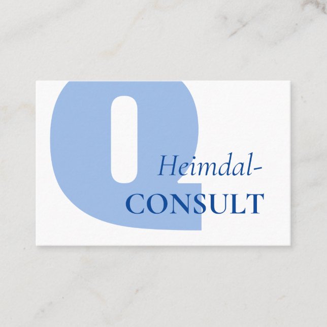 Tarjeta de presentación de Heimdal Consult (Anverso)