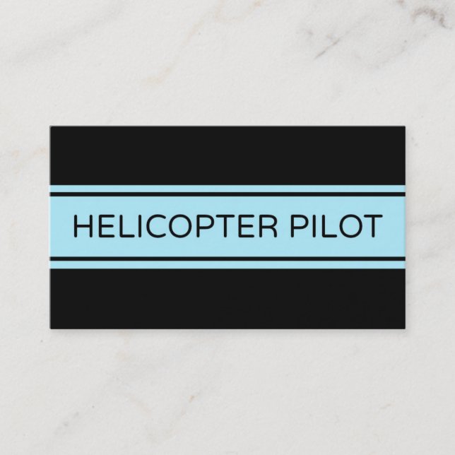 Tarjeta de presentación de Helicopter Pilot Stripe (Anverso)