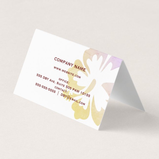   Tarjeta de presentación de Hibiscus (Reverso)