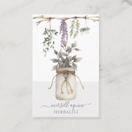 Tarjeta de presentación de hierbas aromáticas plan