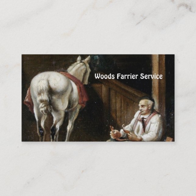 Tarjeta de presentación de Horse Farrier (Anverso)