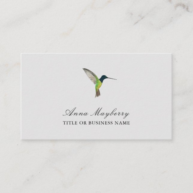 Tarjeta de presentación de Hummingbird (Anverso)