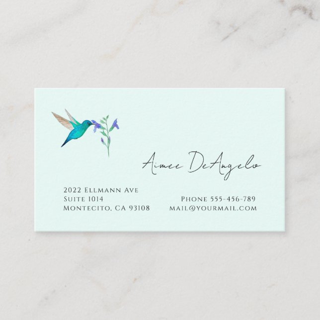 Tarjeta de presentación de Hummingbird (Anverso)