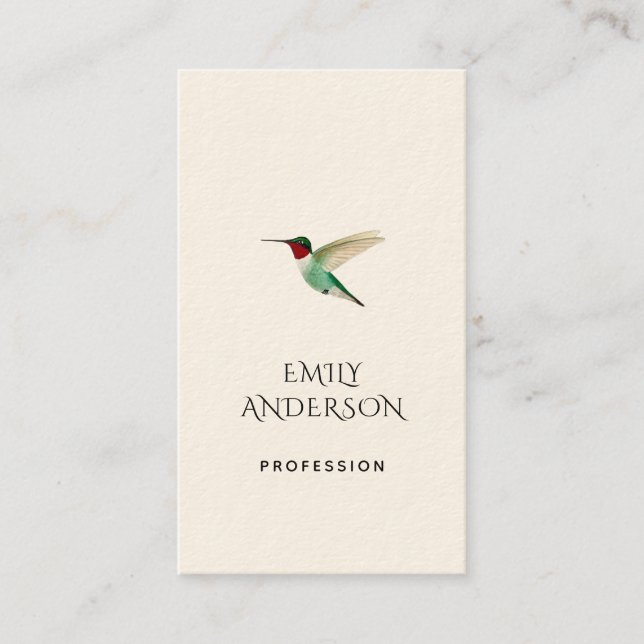 Tarjeta de presentación de Hummingbird (Anverso)