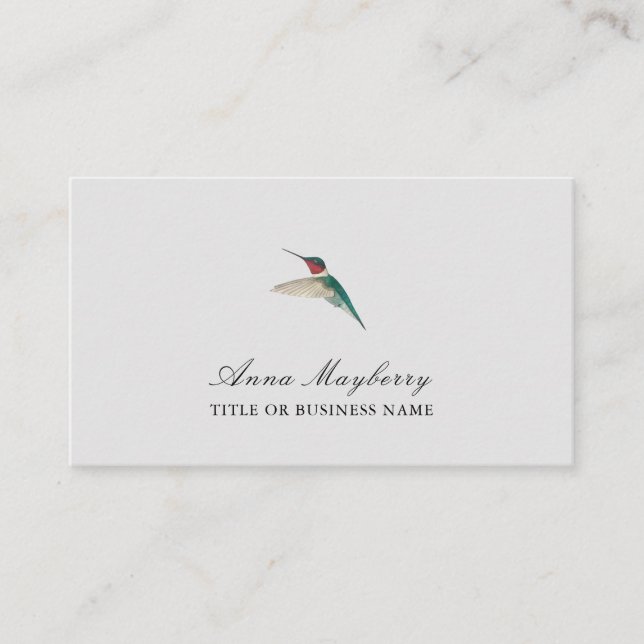 Tarjeta de presentación de Hummingbird (Anverso)