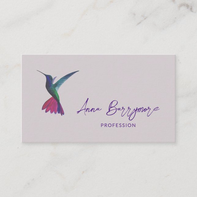 Tarjeta de presentación de Hummingbird (Anverso)