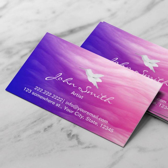 Tarjeta de presentación de Hummingbird & Colorful  (Subido por el creador)