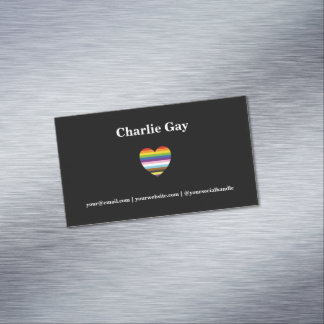 Tarjeta de presentación de Imán Arcoiris LGBTQ con