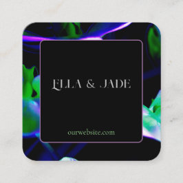 Tarjeta de presentación de impresión floral brilla