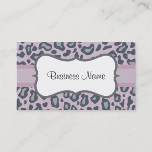 Tarjeta de presentación de impresión Lilac Leopard