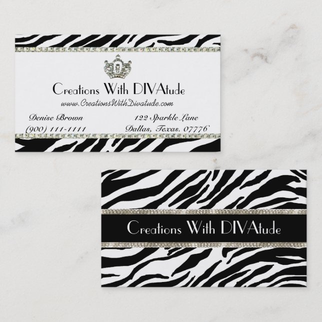 Tarjeta de presentación de impresión Zebra Royal T (Anverso / Reverso)