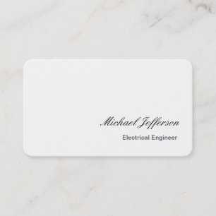 Tarjeta de presentación de ingeniero eléctrico bla
