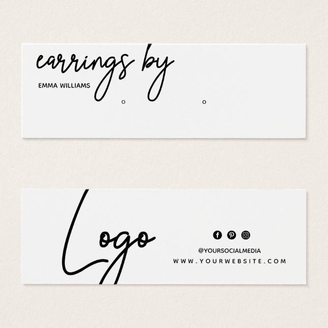 Tarjeta de presentación de ingresos (Anverso y reverso)