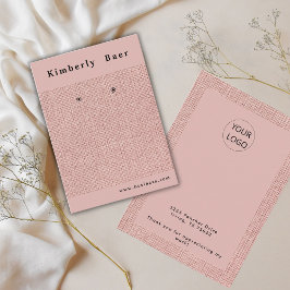 Tarjeta de presentación de ingresos con logotipo d