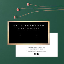 Tarjeta de presentación de ingresos de oro negro