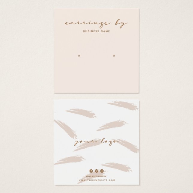 Tarjeta de presentación de ingresos rosa (Anverso y reverso)