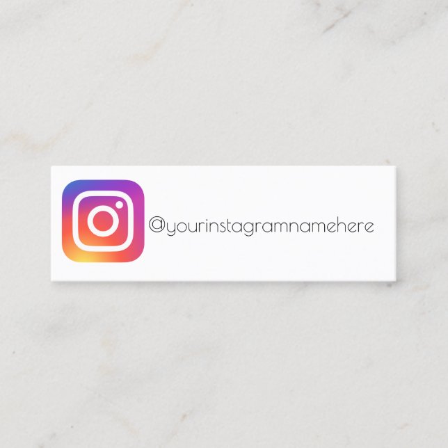 tarjeta de presentación de Instagram (Anverso)