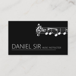 Tarjeta de presentación de instructores de música 