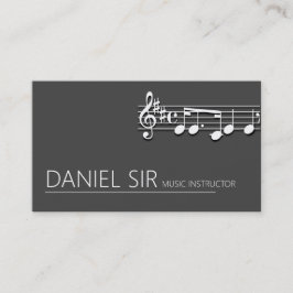 Tarjeta de presentación de instructores de música 