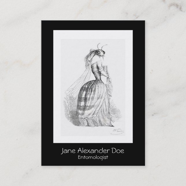 Tarjeta de presentación de J. J. Grandville Entomó (Anverso)