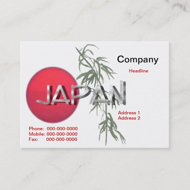 Tarjeta de presentación de Japón (Anverso)