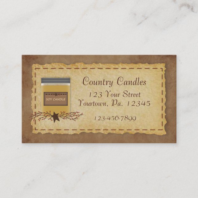 Tarjeta de presentación de Jar Candle (Anverso)