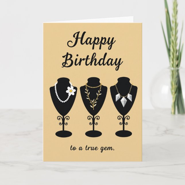 Tarjeta de presentación de joyas de cumpleaños ale (Anverso)