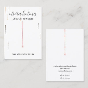 tarjeta de presentación de joyas de diamante blanc