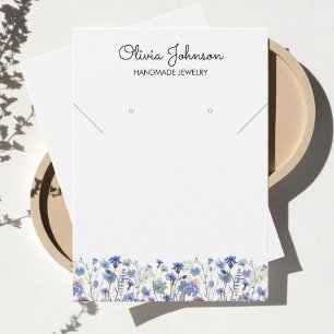 Tarjeta de presentación de joyas de flor silvestre