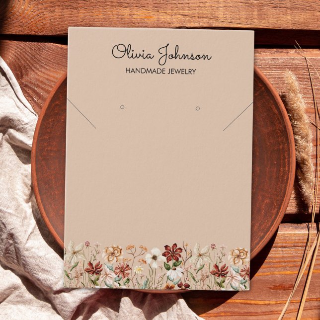 Tarjeta de presentación de joyas de flores silvest (Close up 1)
