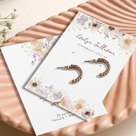 Tarjeta de presentación de joyas de flores silvest