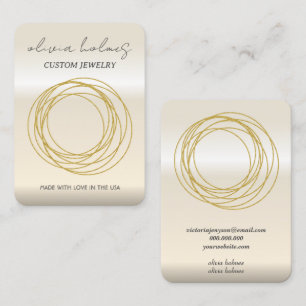 tarjeta de presentación de joyas de oro minimalist