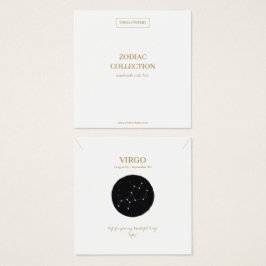Tarjeta de presentación de joyas del signo zodiaca