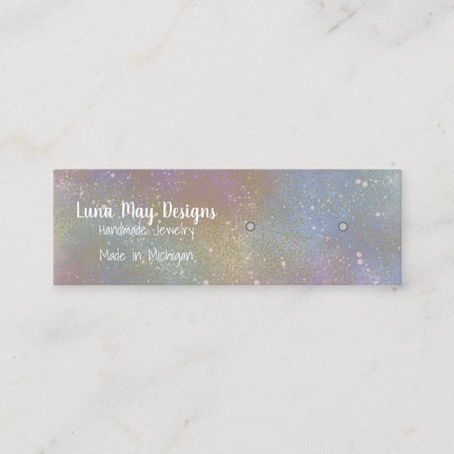 Tarjeta de presentación de joyas holográficas (Anverso)