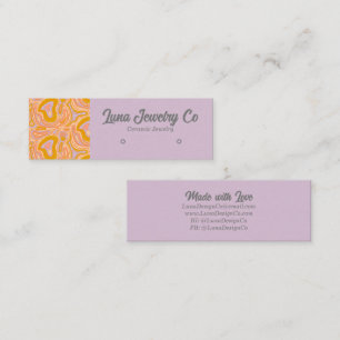 Tarjeta de presentación de joyas retro topográfica